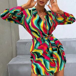 Small Multicolored Wrap Dress